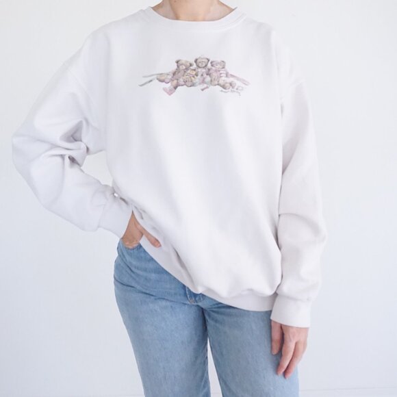 Vintage Northern Reflections Sweatshirt Teddy Bear Graphic White Grandmacore XL - Picture 1 of 11